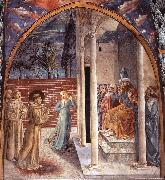 Scenes from the Life of St Francis (Scene 10, north wall) dry GOZZOLI, Benozzo